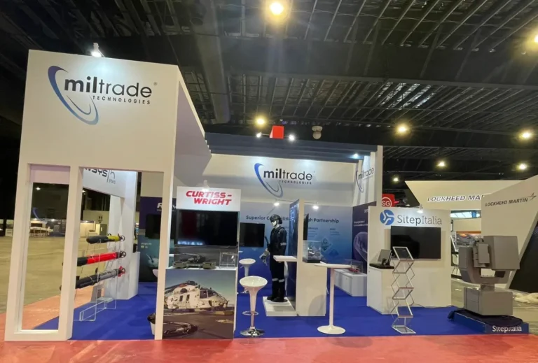 Miltrade — Defence Show Exhibition. Exhibition stand from the Koncept Image portfolio.