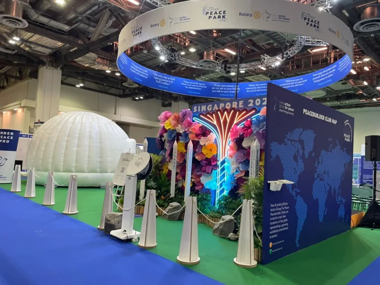 Peace Park — Rotary Singapore Exhibition. Exhibition stand from the Koncept Image portfolio.