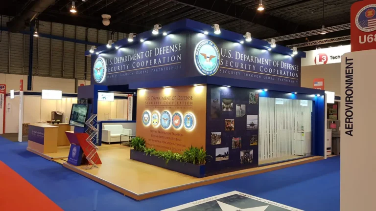 USA Defense — Singapore Airshow Exhibition. Exhibition stand from the Koncept Image portfolio.